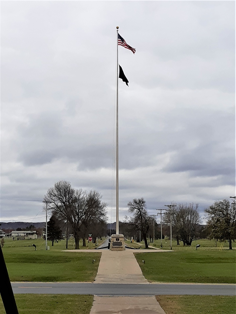 American Flag and Fort McCoy