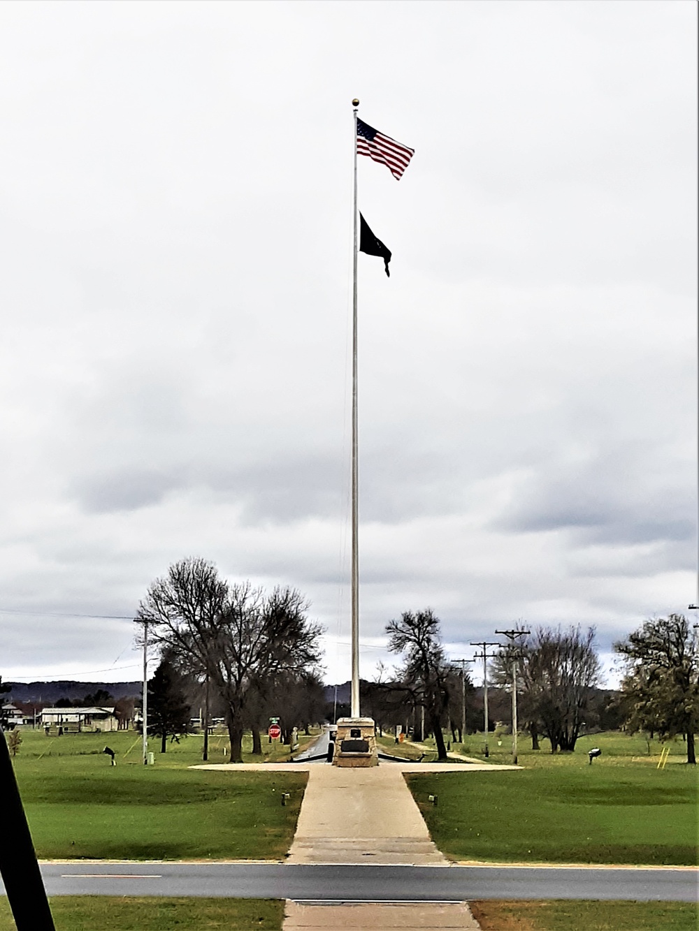 American Flag and Fort McCoy