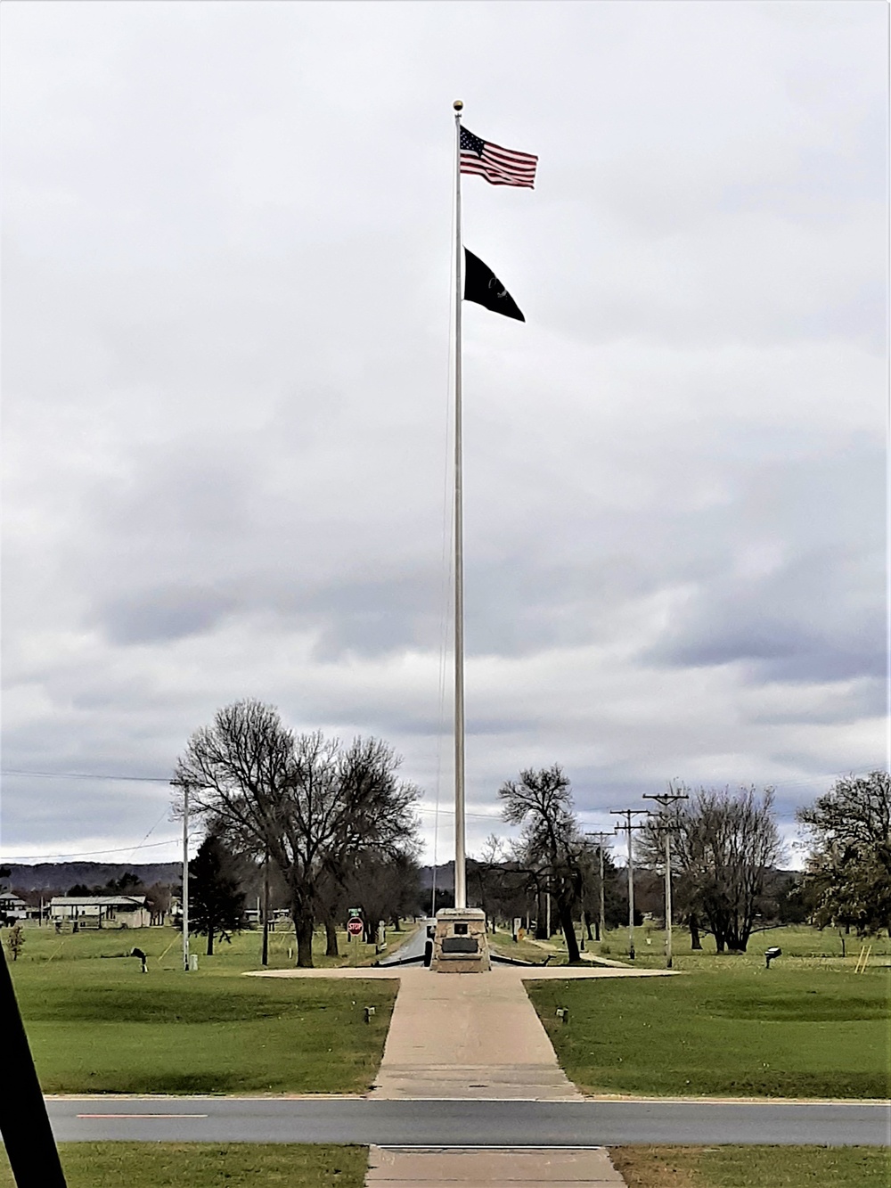 American Flag and Fort McCoy