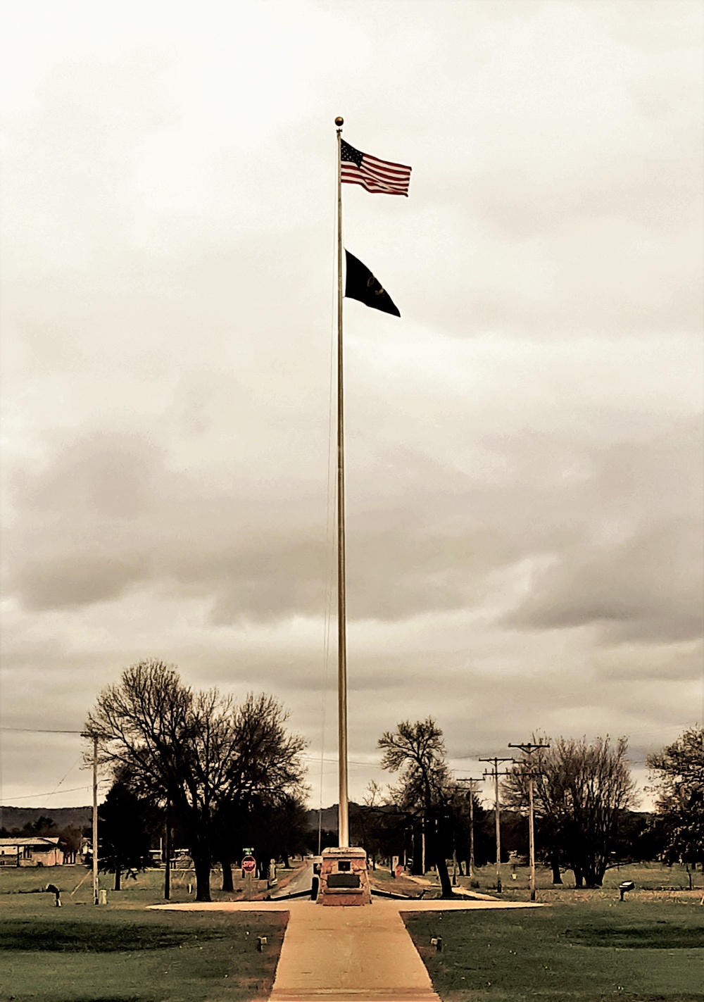 American Flag and Fort McCoy