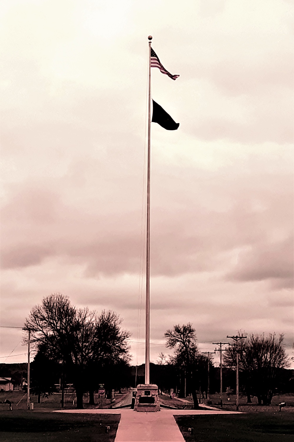 American Flag and Fort McCoy