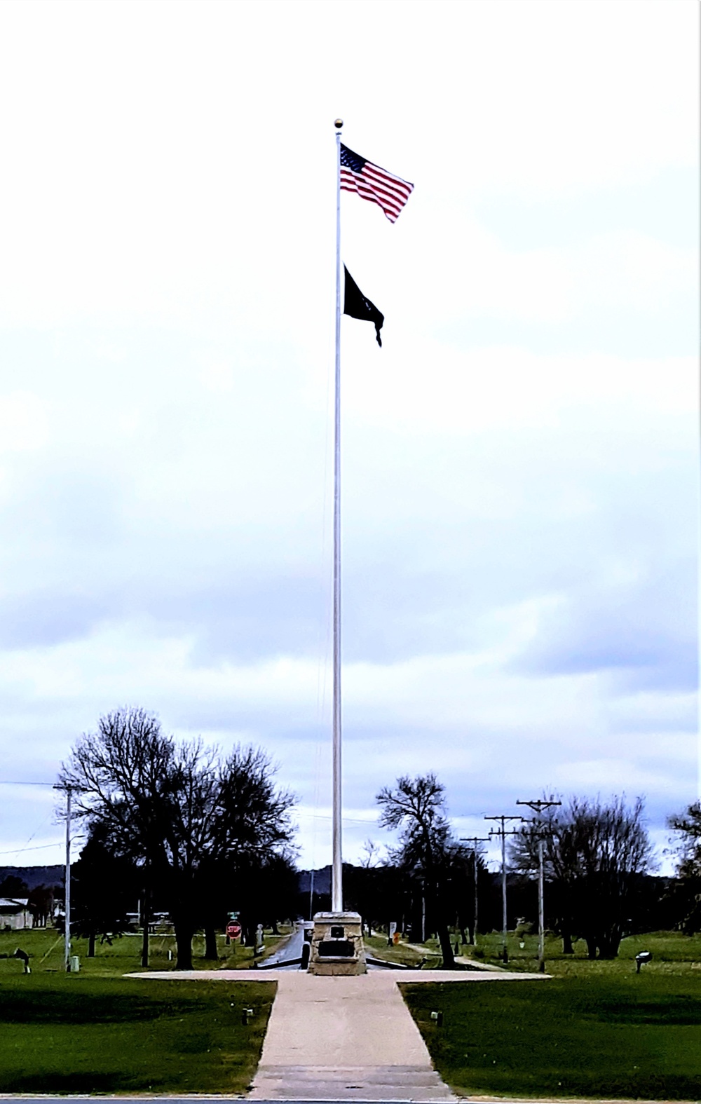 American Flag and Fort McCoy