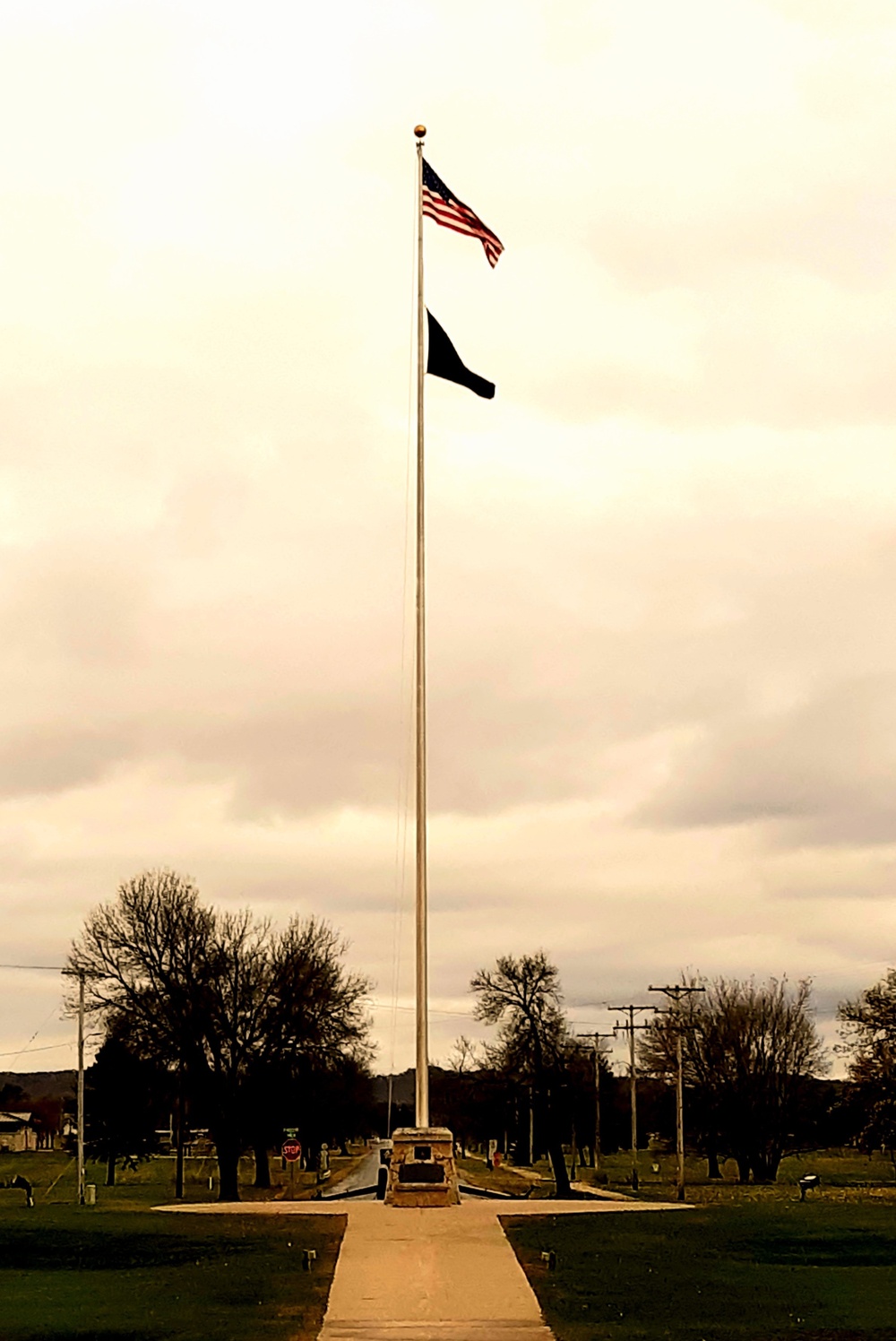 American Flag and Fort McCoy