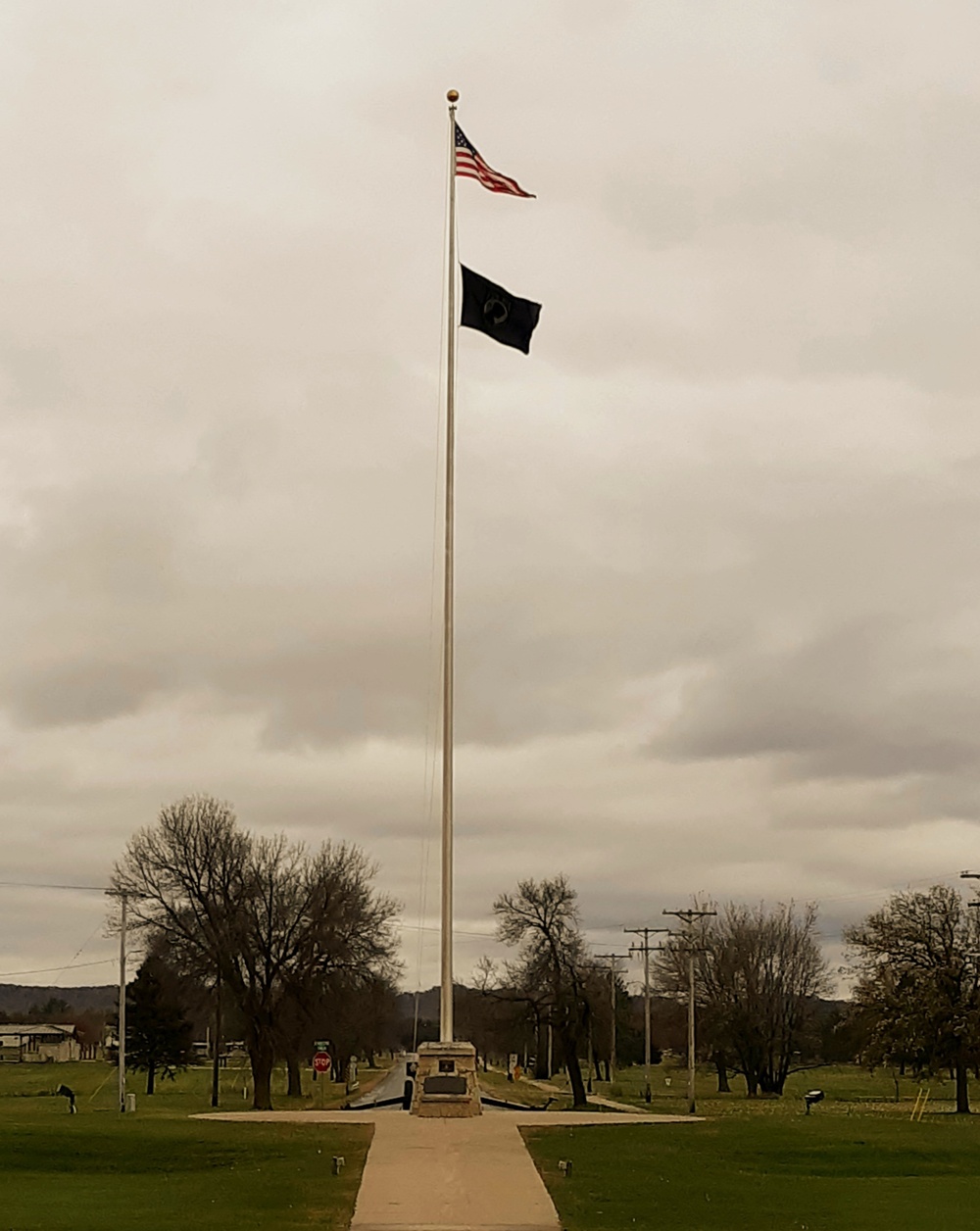 American Flag and Fort McCoy