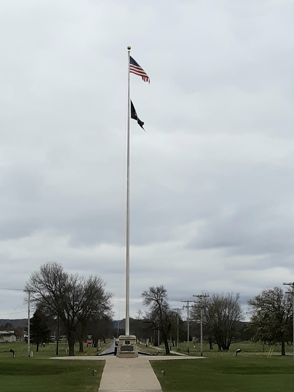 American Flag and Fort McCoy