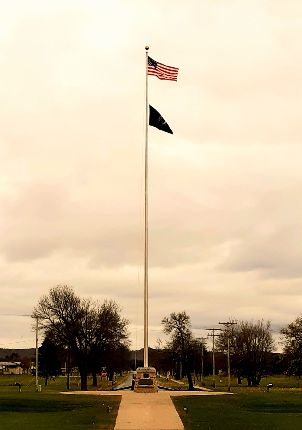 American Flag and Fort McCoy