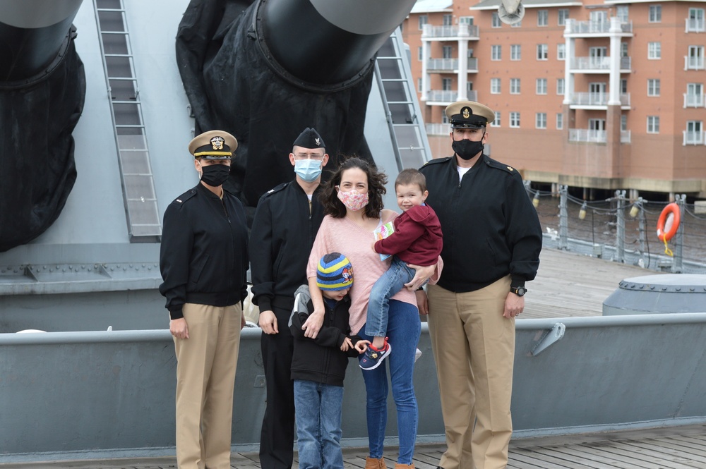 Battleship Wisconsin Re-enlistment Ceremony