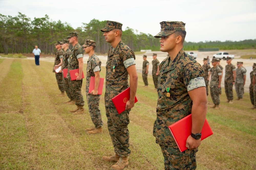 Camp Lejeune Marines recognized for G-36 Company Battle Course Range reconstruction efforts, enhancing training capabilities