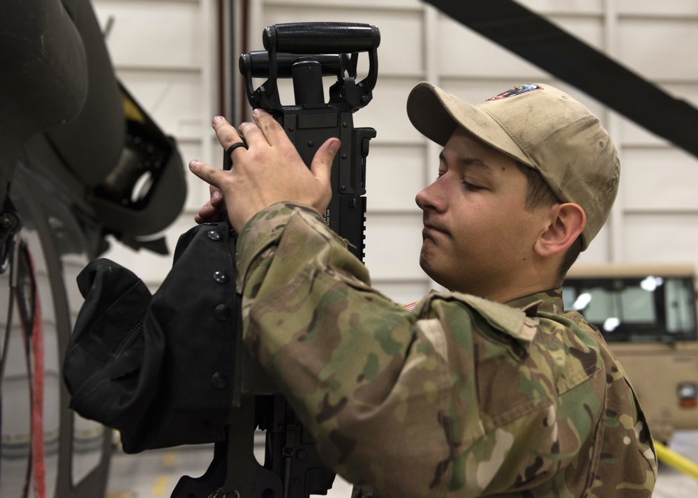 1/168th GSAB fire for aerial door gunnery