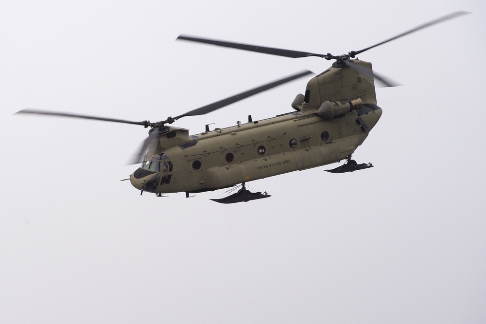 AKARNG aviators and USARAK paratroopers conduct aerial sustainment training at JBER