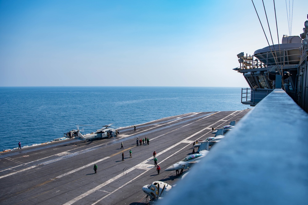 USS Nimitz Conducts Helicopter Operations