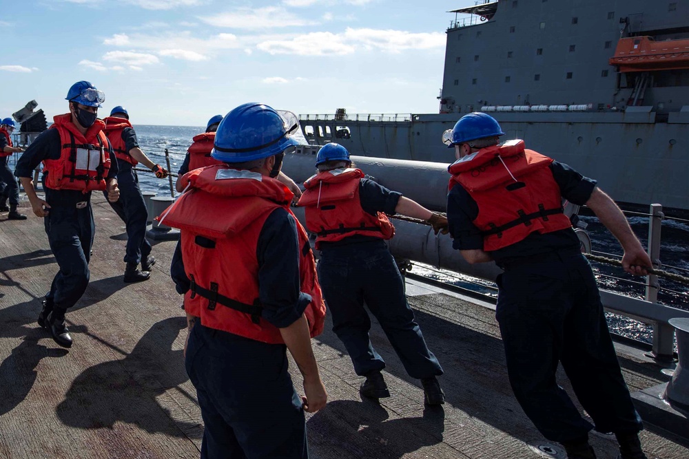 USS Curtis Wilbur Replenishment at Sea