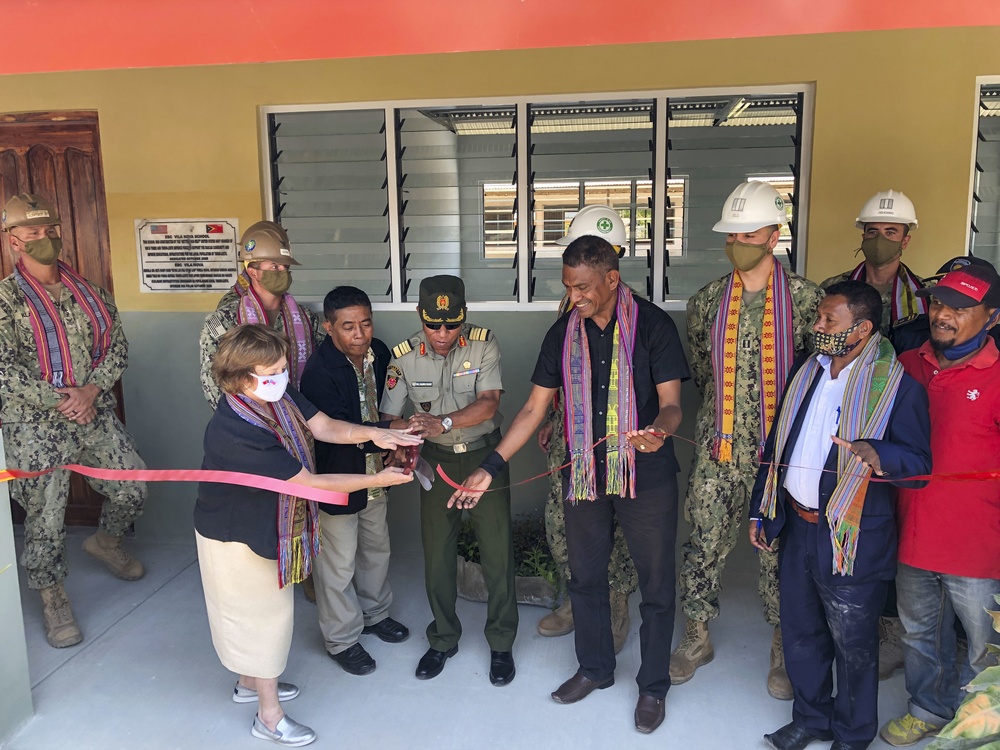 U.S. Navy Seabees Finish Construction of Schoolhouse in Timor-Leste