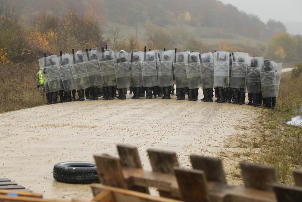 Albanian soldiers conduct freedom of movement training during KFOR28