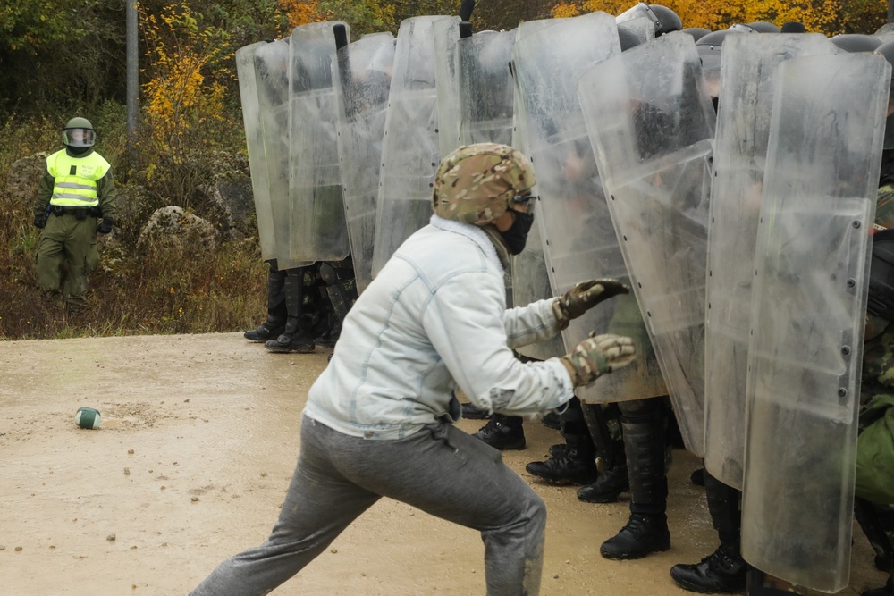 Albanian soldiers conduct freedom of movement training during KFOR28