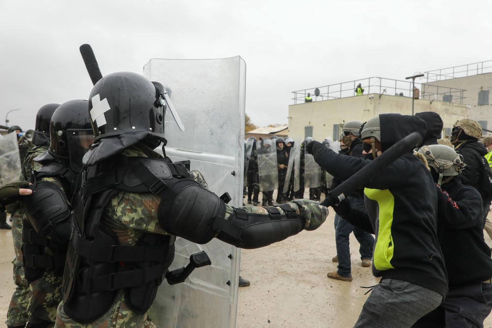 Albanian soldiers conduct freedom of movement training during KFOR28