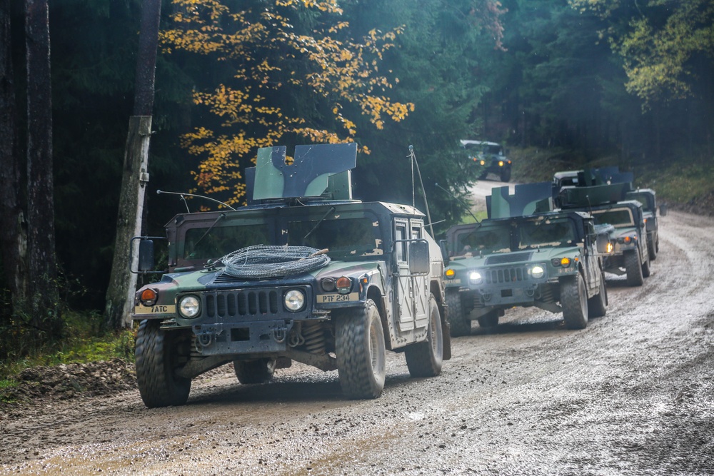 Albanian soldiers conduct patrol training during KFOR28