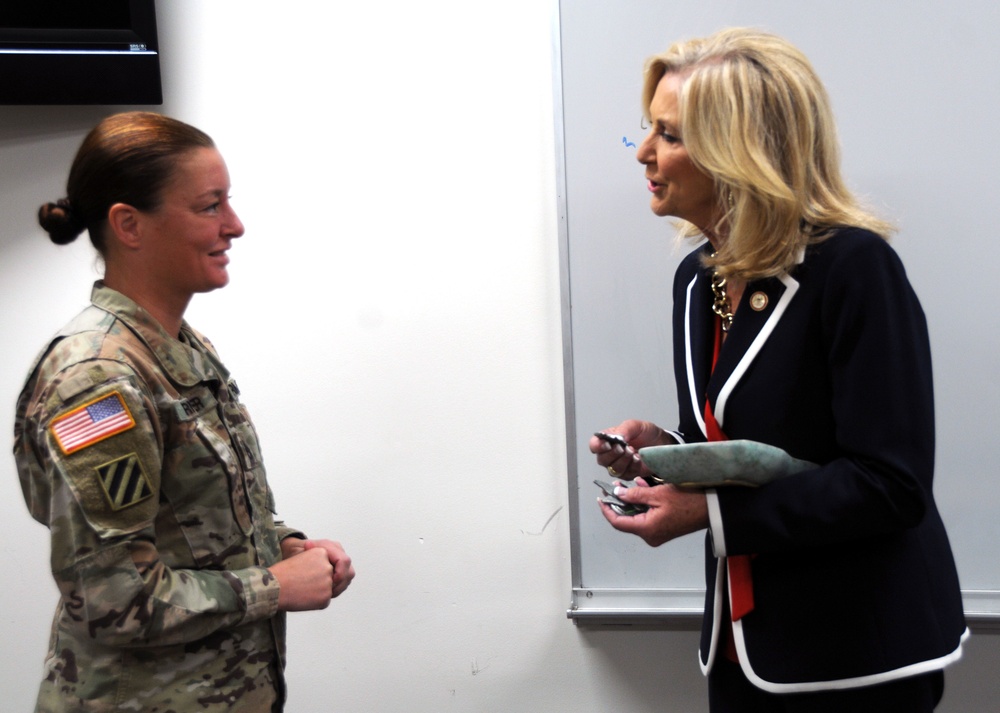 Attorney General Lynn Fitch meets with 114 MP soldiers