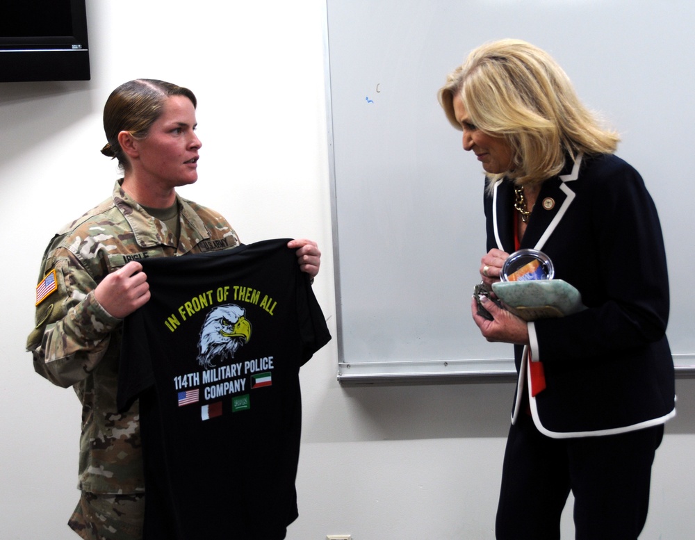Attorney General Lynn Fitch meets with 114 MP soldiers