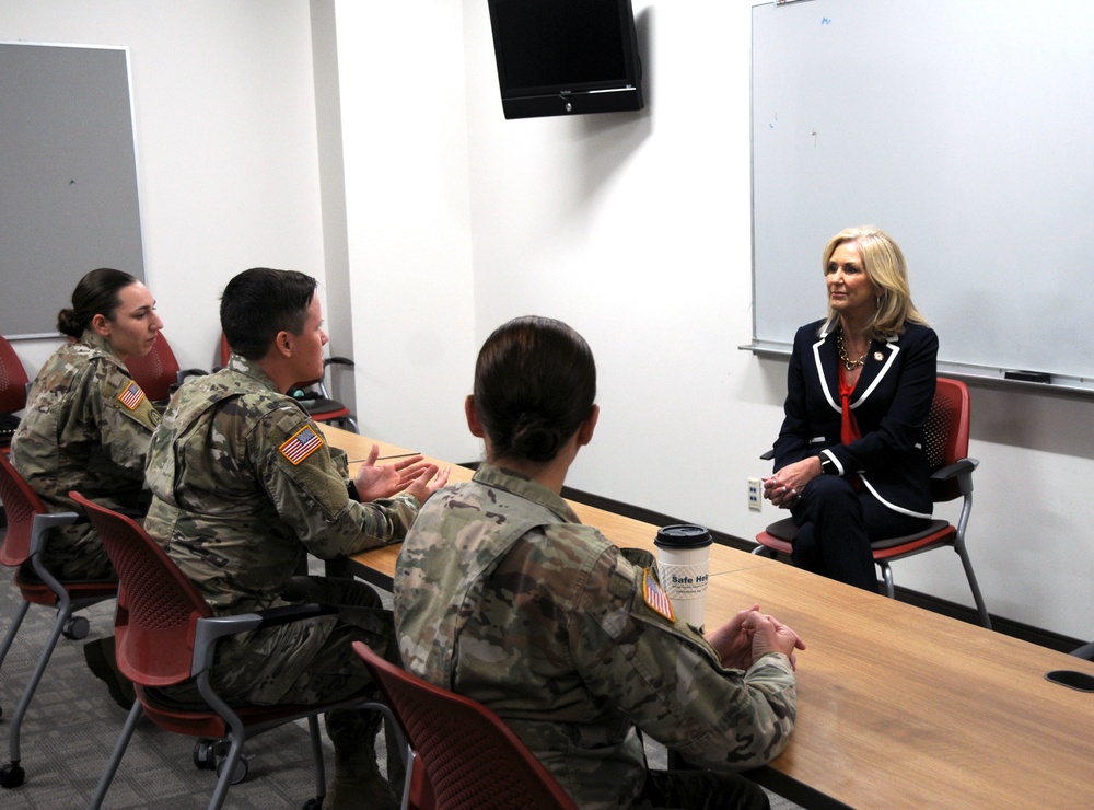 Attorney General Lynn Fitch meets with 114 MP soldiers