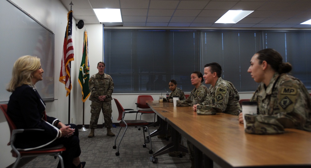 Attorney General Lynn Fitch meets with 114 MP soldiers