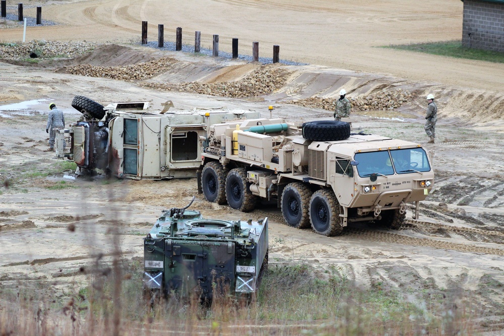 Soldiers hold field training for the Regional Training Site-Maintenance Wheeled-Vehicle Recovery Operations Course at Fort McCoy