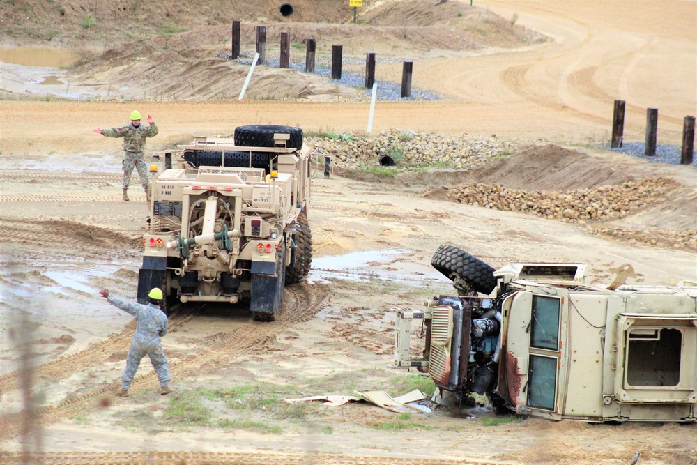 Soldiers hold field training for the Regional Training Site-Maintenance Wheeled-Vehicle Recovery Operations Course at Fort McCoy