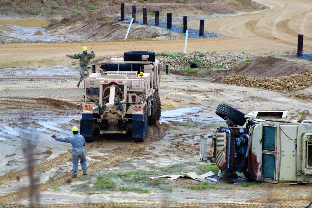 Soldiers hold field training for the Regional Training Site-Maintenance Wheeled-Vehicle Recovery Operations Course at Fort McCoy