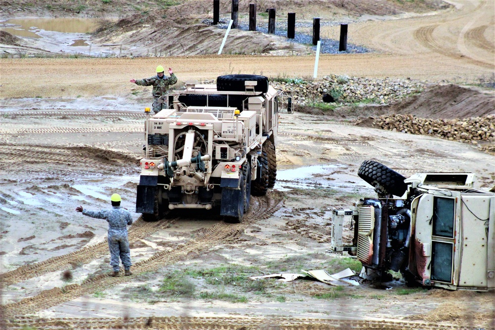 Soldiers hold field training for the Regional Training Site-Maintenance Wheeled-Vehicle Recovery Operations Course at Fort McCoy