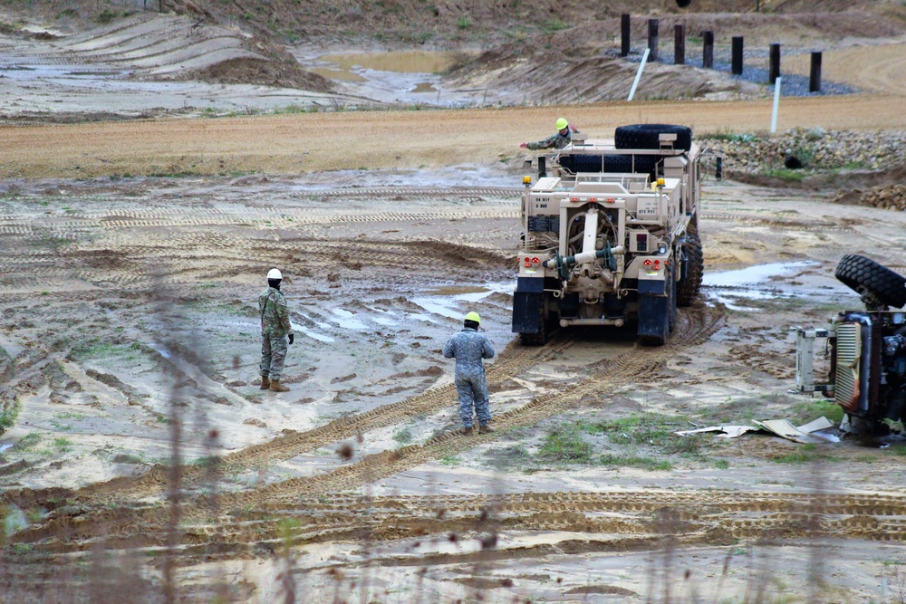 Soldiers hold field training for the Regional Training Site-Maintenance Wheeled-Vehicle Recovery Operations Course at Fort McCoy