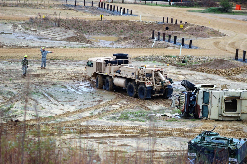 Soldiers hold field training for the Regional Training Site-Maintenance Wheeled-Vehicle Recovery Operations Course at Fort McCoy