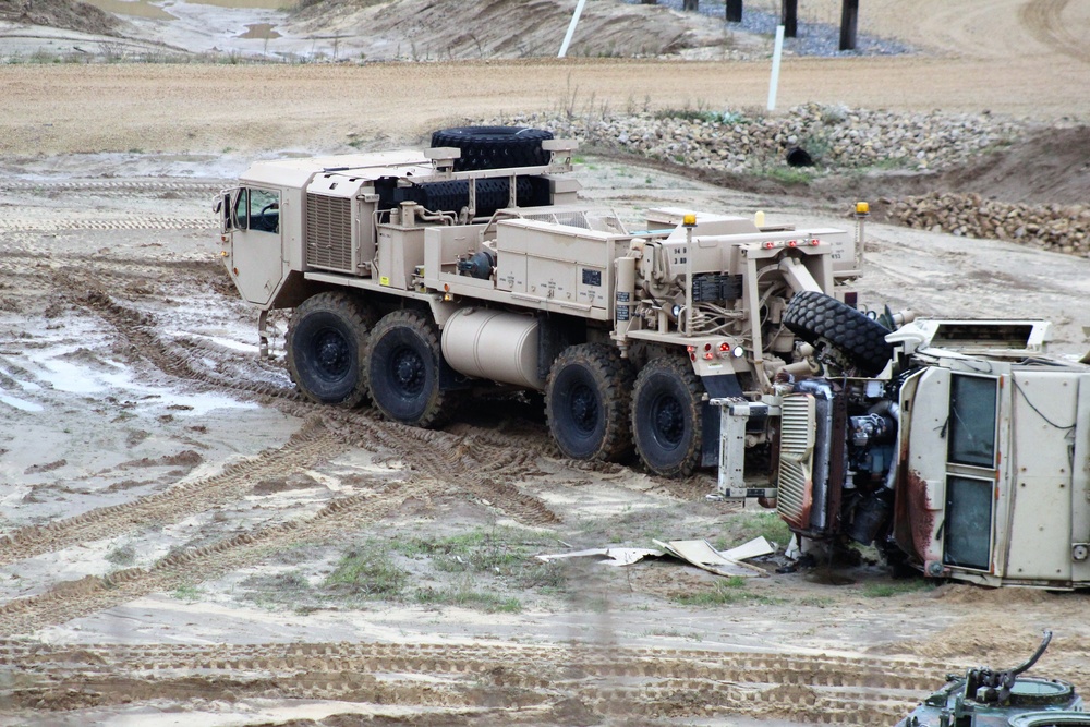 Soldiers hold field training for the Regional Training Site-Maintenance Wheeled-Vehicle Recovery Operations Course at Fort McCoy