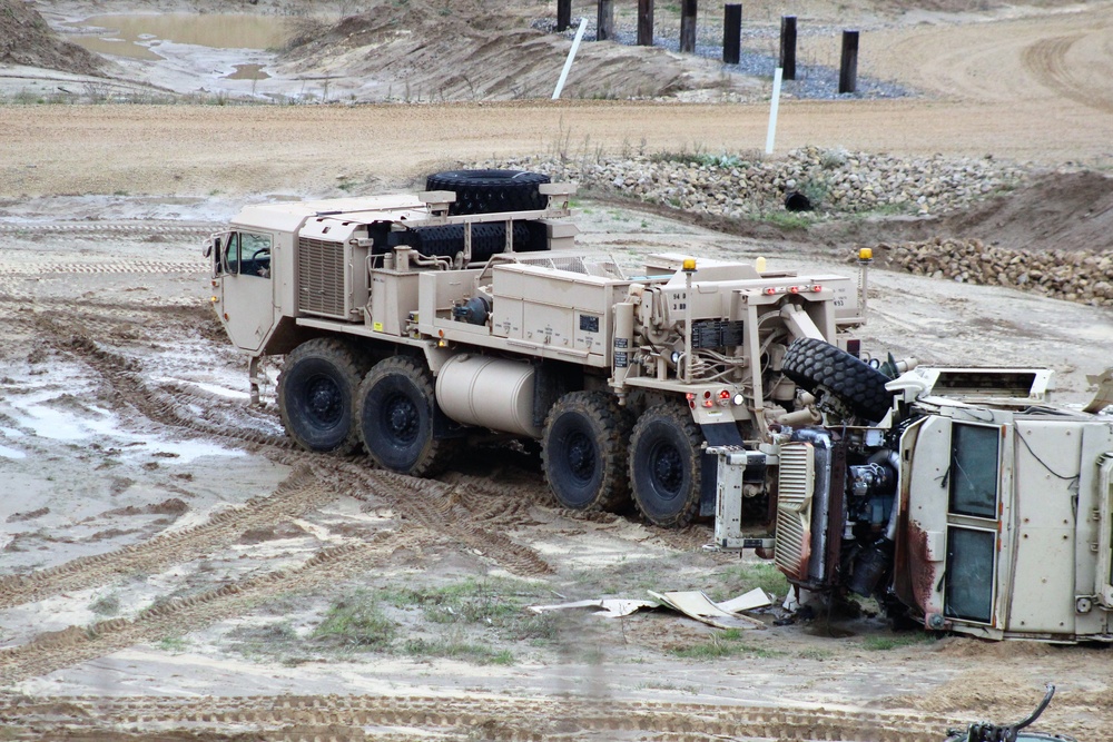 Soldiers hold field training for the Regional Training Site-Maintenance Wheeled-Vehicle Recovery Operations Course at Fort McCoy