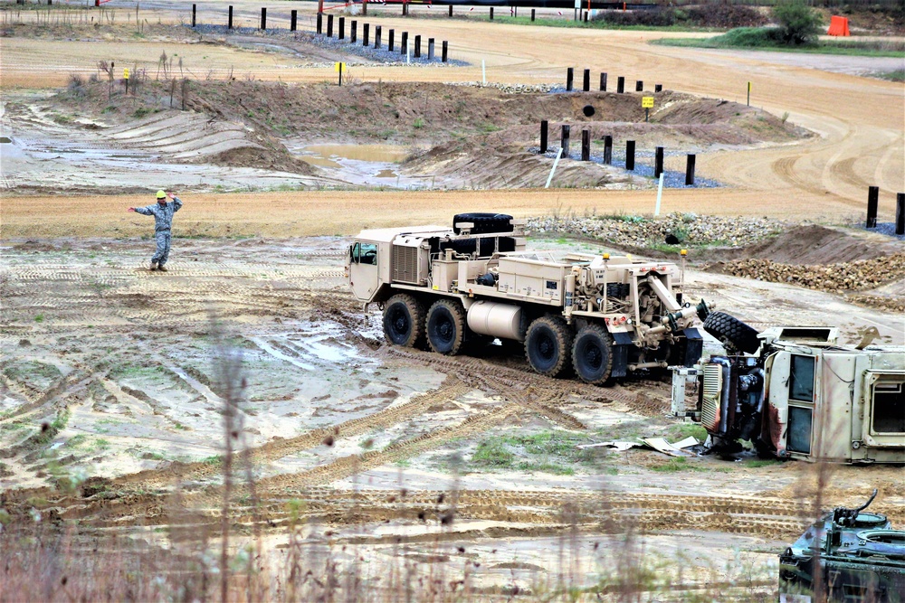 Soldiers hold field training for the Regional Training Site-Maintenance Wheeled-Vehicle Recovery Operations Course at Fort McCoy