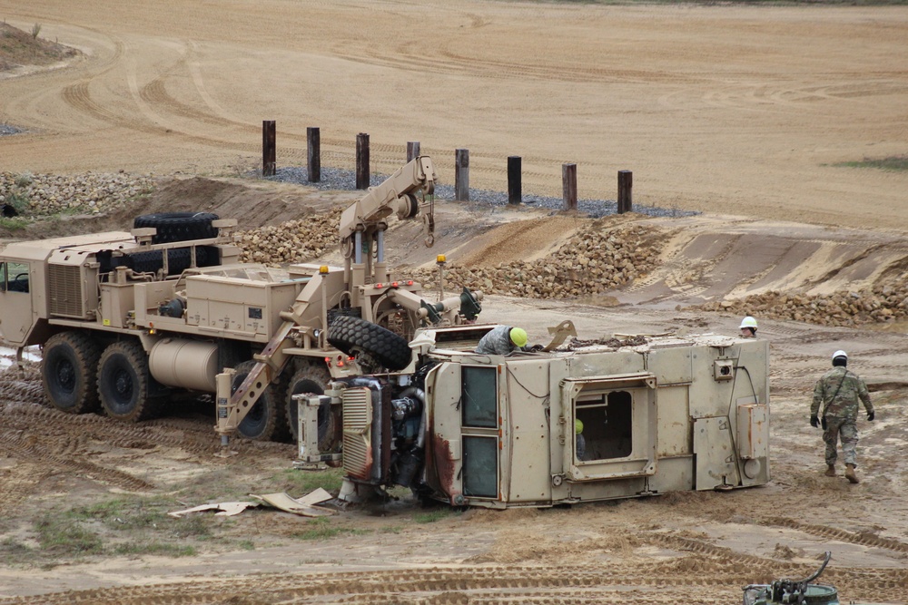 Soldiers hold field training for the Regional Training Site-Maintenance Wheeled-Vehicle Recovery Operations Course at Fort McCoy