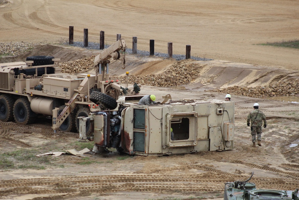 Soldiers hold field training for the Regional Training Site-Maintenance Wheeled-Vehicle Recovery Operations Course at Fort McCoy