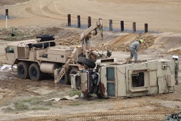 Soldiers hold field training for the Regional Training Site-Maintenance Wheeled-Vehicle Recovery Operations Course at Fort McCoy
