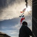 Flag-hoisting Drills with HMAS Ballarat