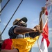 Flag-hoisting Drills with HMAS Ballarat