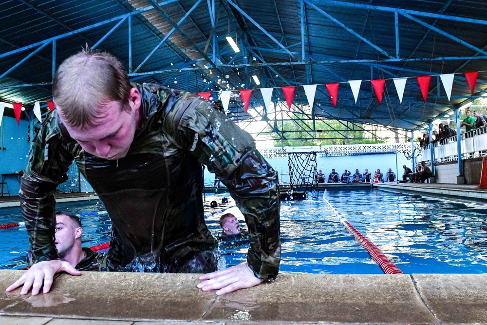 US Soldiers, French Soldiers plunge into French Commando Course prequalification assessment (1 of 8)