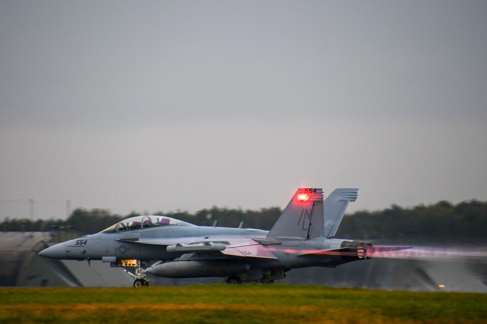 EA-18G Growler Launches from Misawa Air Base