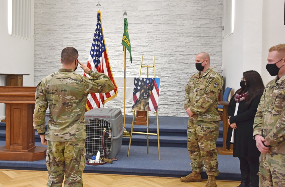 Memorial held for military working dog Diana