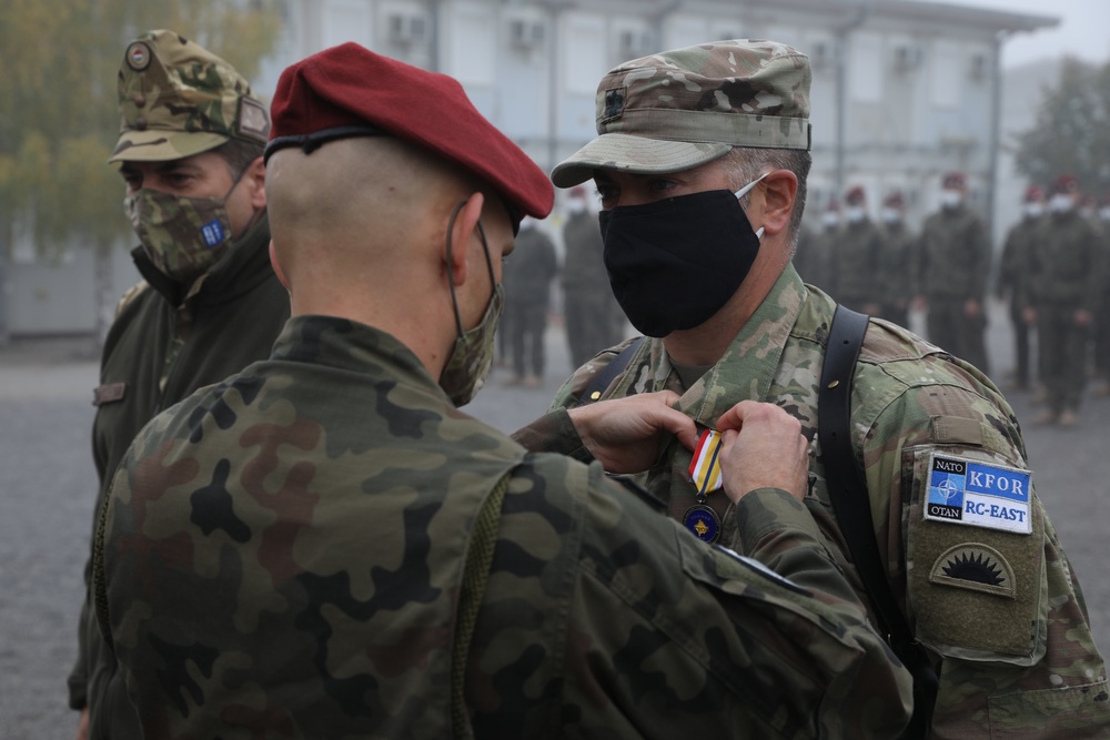 KFOR Polish Military Contingent recognize Soldiers with commemorative medal