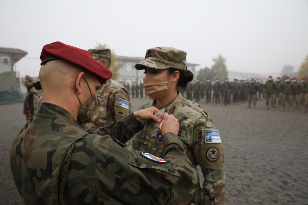 KFOR Polish Military Contingent recognize Soldiers with commemorative medal