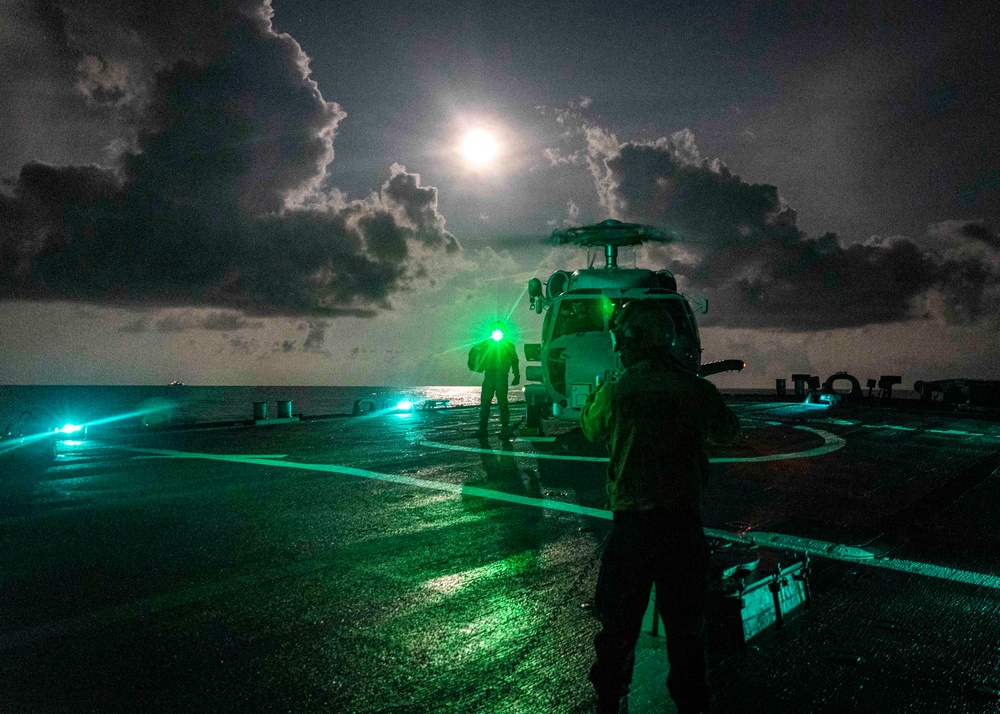 Night Flight Operations with HMAS Ballarat