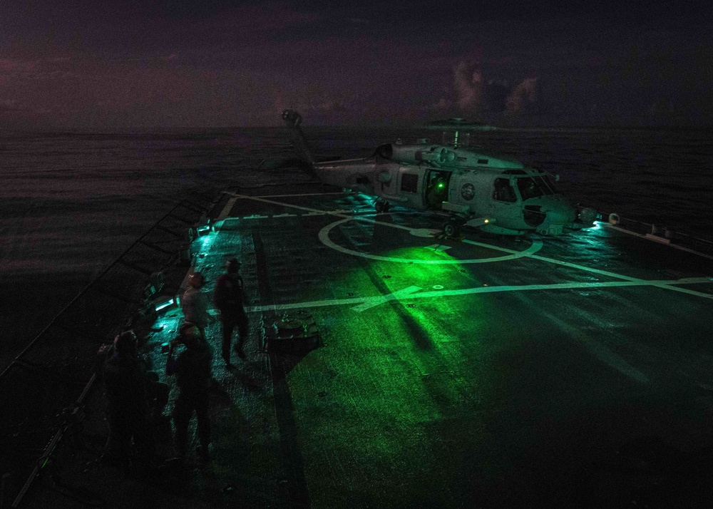 Night Flight Operations with HMAS Ballarat