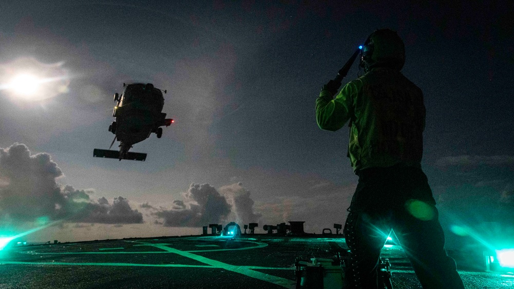 Night Flight Operations with HMAS Ballarat