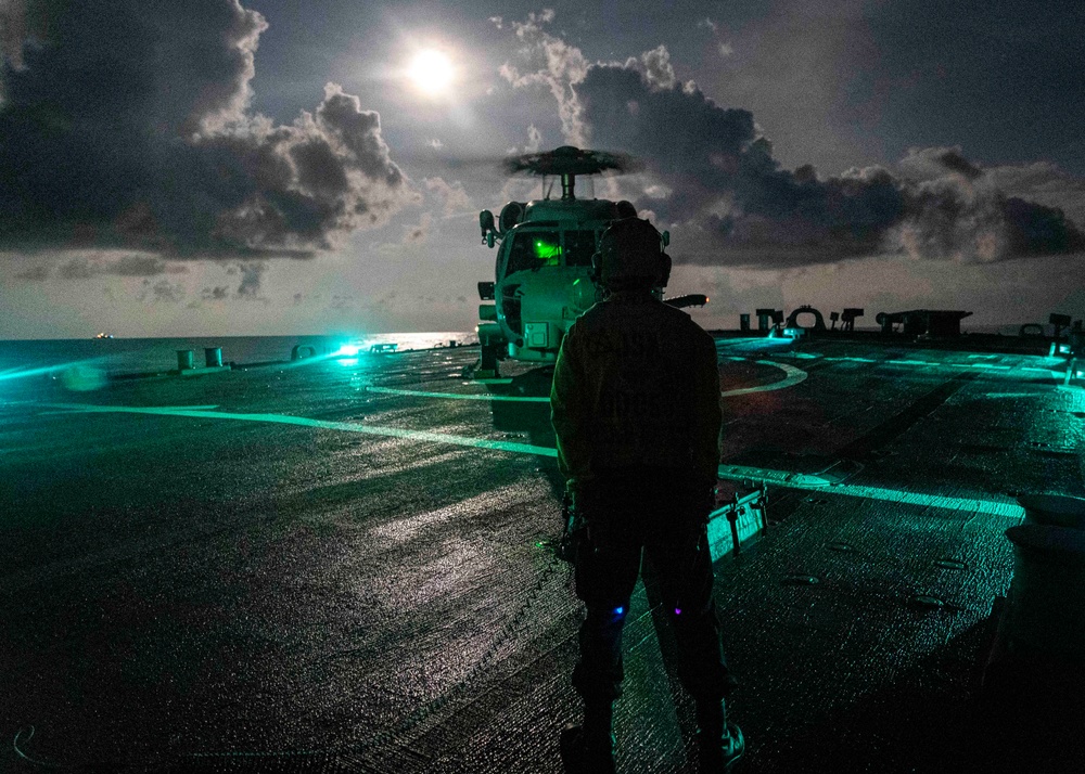 Night Flight Operations with HMAS Ballarat