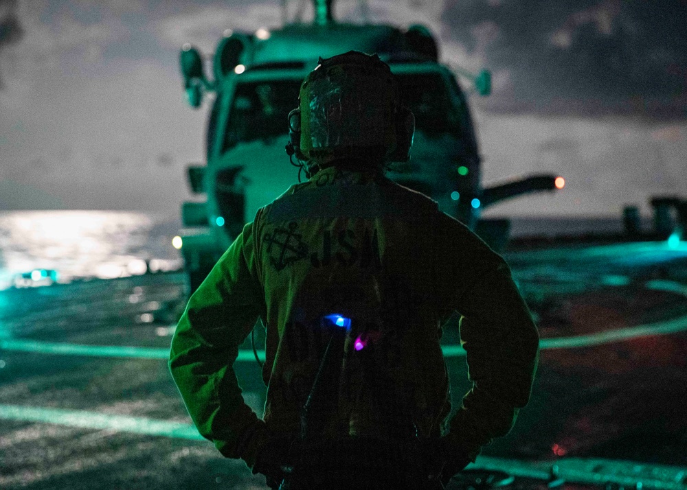Night Flight Operations with HMAS Ballarat