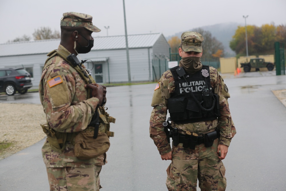 Soldiers assigned to the 29th Military Police detachment conduct DUI stop training during KFOR 28